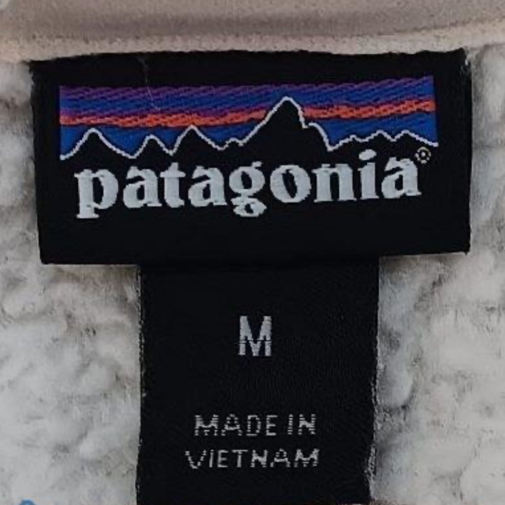 Patagonia Los Gatos 1/4 Zip Fleece Teddy Cream Birch Cozy Pullover Sweater, M - Picture 7 of 7